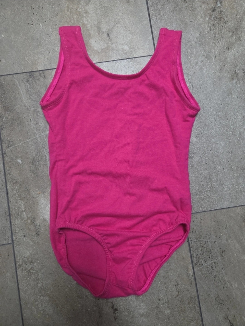 - Girls Pink Cotton Leotard Tank One-Piece